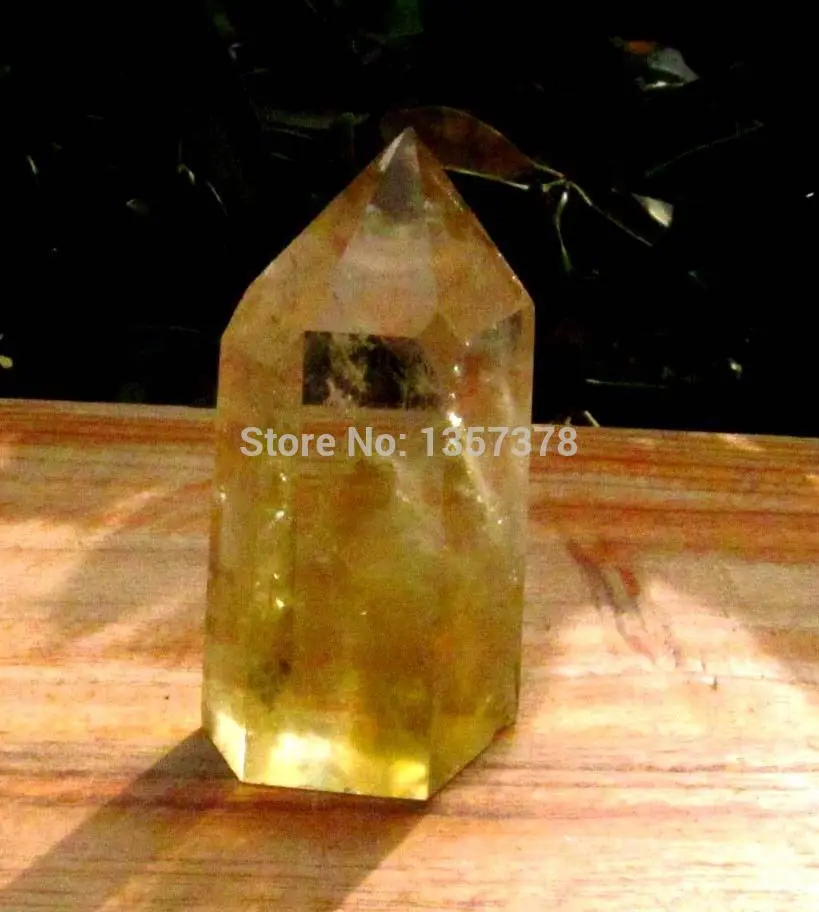 

huij 00269 AAA NATURAL CITRINE SMOKY QUARTZ CRYSTAL POINT Healing