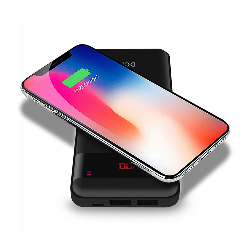 DCAE Qi Wireless Charger Power Bank 10000mAh For iPhone X