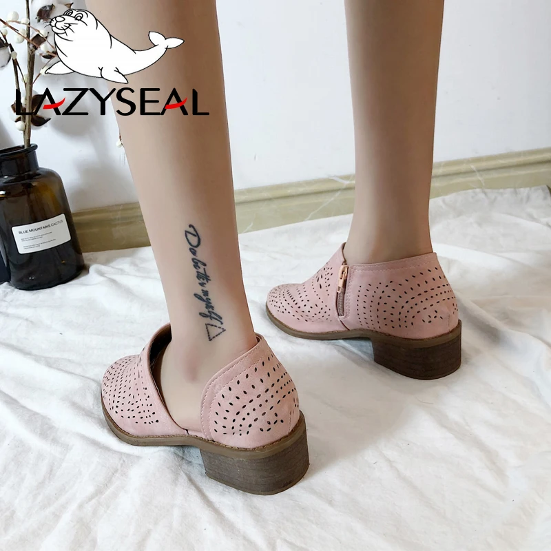 Женские туфли LazySeal 1920 х годов лодочки для женщин открытые сандалии на молнии