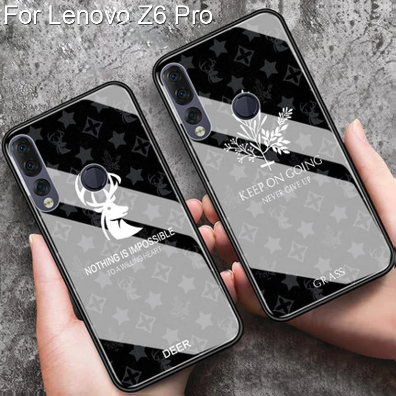 Чехол для Lenovo Z6 Pro из закаленного стекла мягкий силиконовый Жесткий чехол Z 6 чехлы