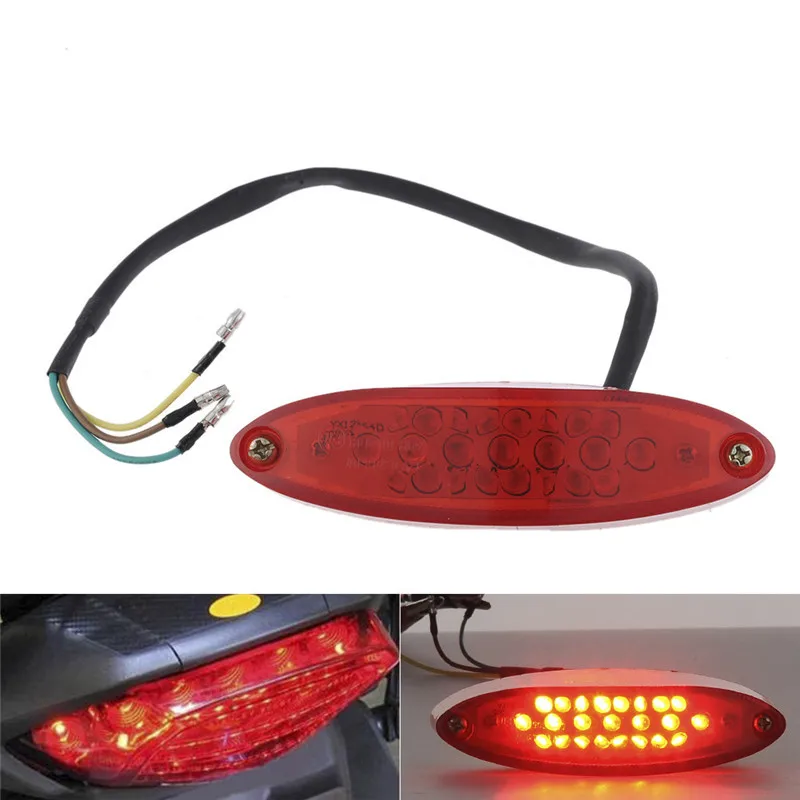 

Motorcycle 28 Led Red Tail Brake Stop License Plate Light Motorbike Turn Signal Light for Suzuki DR DRZ Z 650 400 SM LT