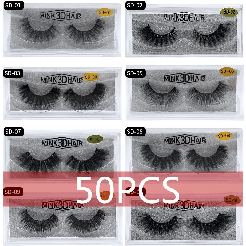 

Wholesale 50 Pair 3d Mink lashes SD series lashes false eyelashes from Mangodot