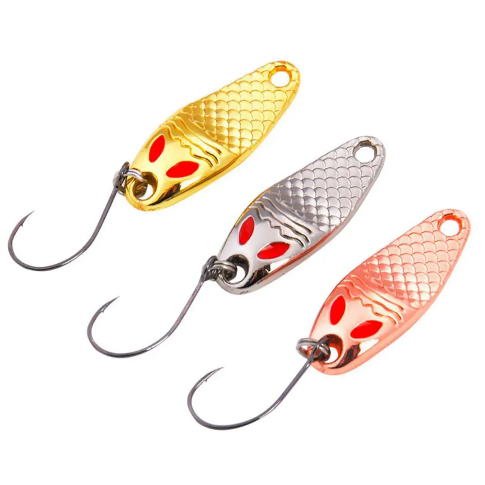 

1 Pcs Sirajiong Zinc Alloy Micro Metal Bait Spoon Fishing lure 1g 2g 3.5g Freshwater Carp Fishing Tackle Isca Artificial 3 Color