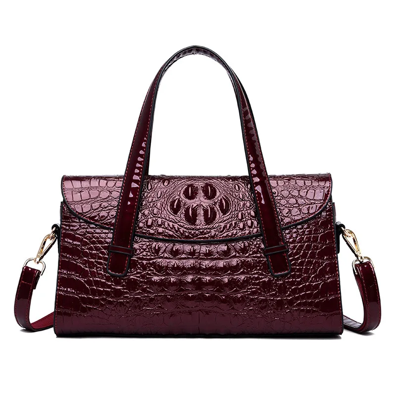 

New Fashion Alligator Women Handbags European Design Split Leather Ladies Shoulder Bags Female Girl Brand Luxury Crossbody Bag