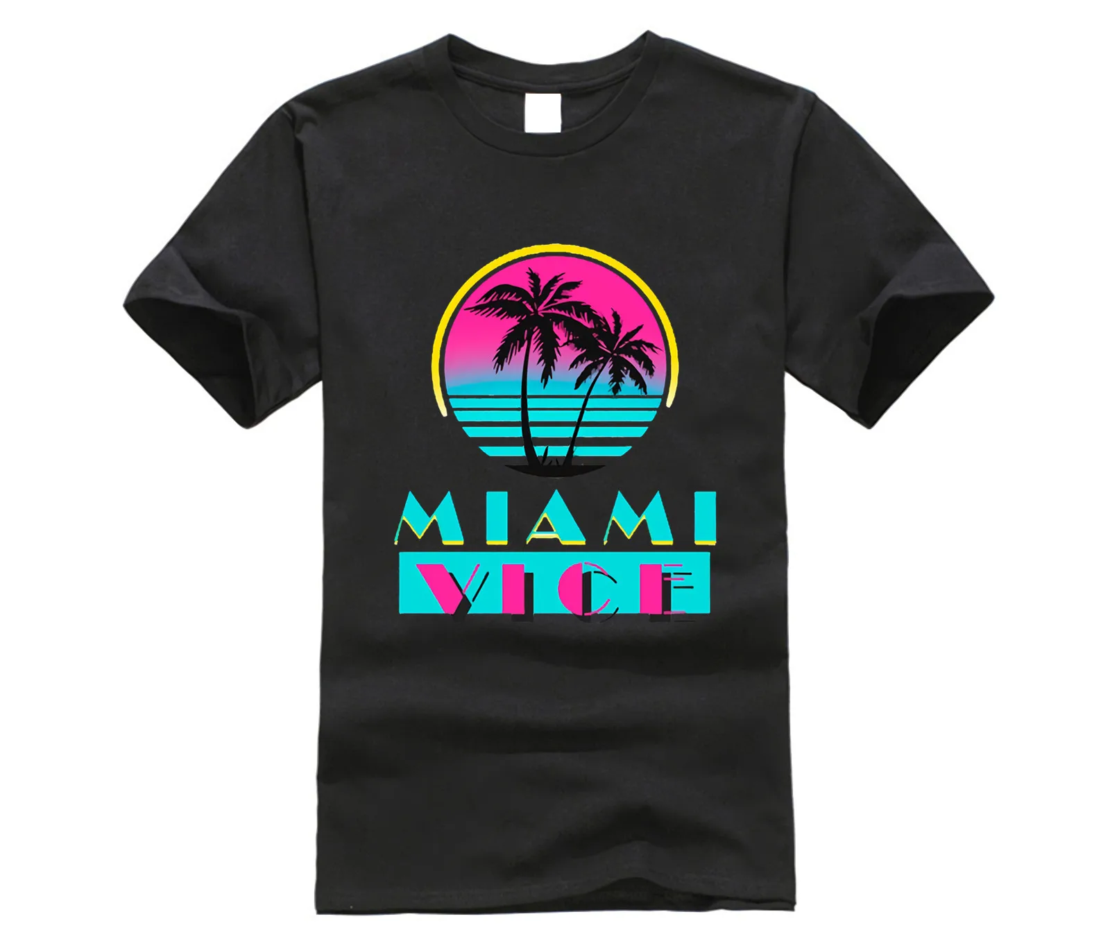 

2019 New Miami Vice T-Shirts Men men Hip Hop T Shirt High Quality Tops Creative T Shirt Vaporwave Aesthetic Clothes