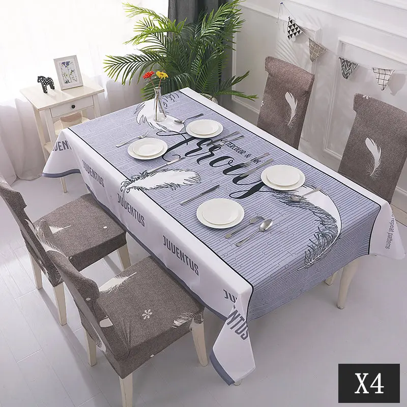 Современная Европейская декоративная Водонепроницаемая скатерть, Набор стульев, квадратная прямоугольная скатерть, скатерть для кухни, вечерние, для дома, tabl - Цвет: X4