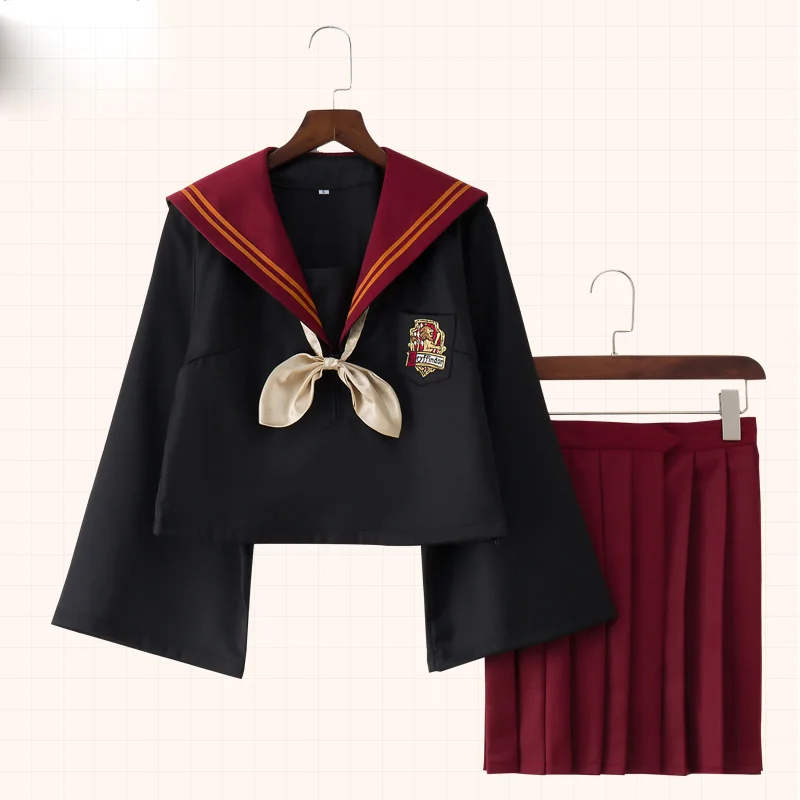 

Cosplay Costume Gryffindor Slytherin Woman JK Uniform Cosplay Sailor Suit Malfoy For Student Girl Cos Clothes Dropshipping