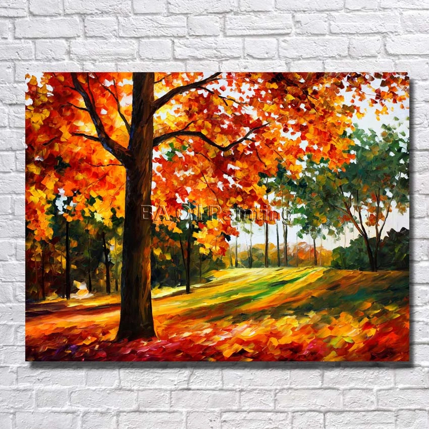 

100%Hand Painted Wholesale Abstract Landscape Knife Oil Painting On Canvas Painting Wall Picture For Living Room no Framed
