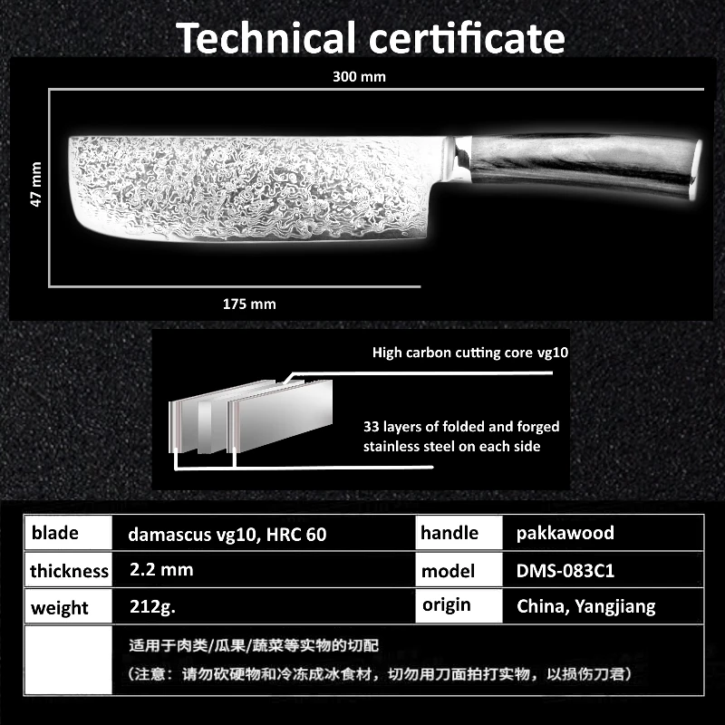 GRANDSHARP Nakiri шеф-поварские ножи японский дамасский стальной vg10 дамасский кухонный нож инструменты для приготовления пищи разделочные мясной овощной нож