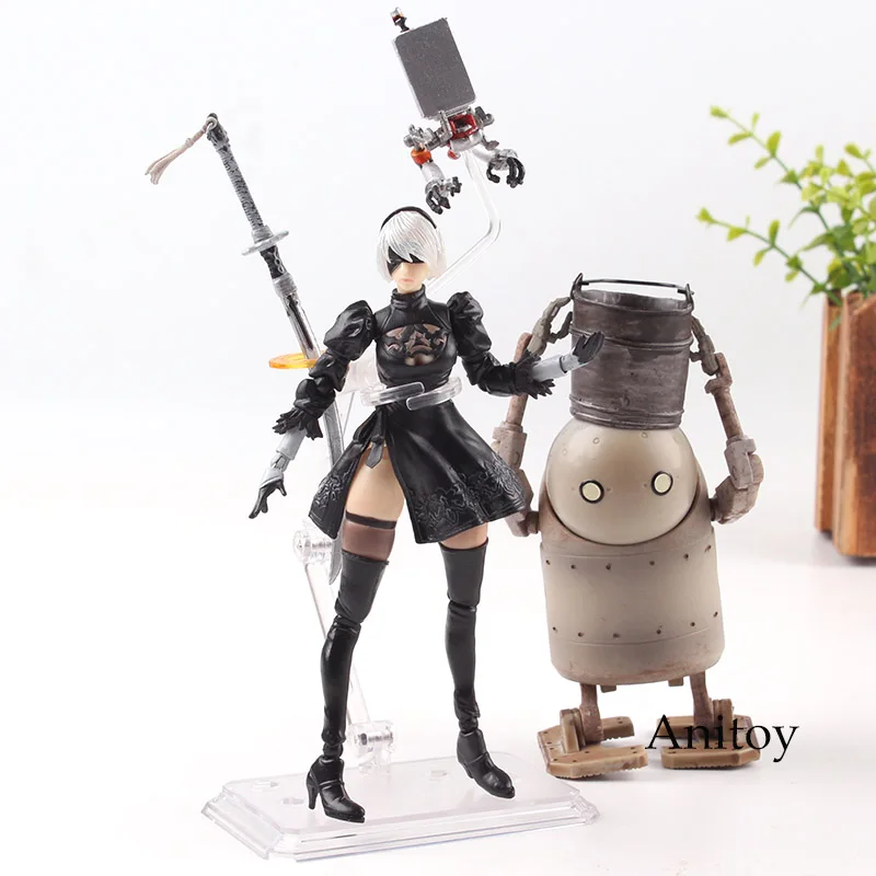 NieR Automata 2B Figure YoRHa No.2 Type B & Machine Lifeform BRING ARTS ... - NieR Automata 2B Figure YoRHa No 2 Type B Machine Lifeform BRING ARTS 6 Inch Action