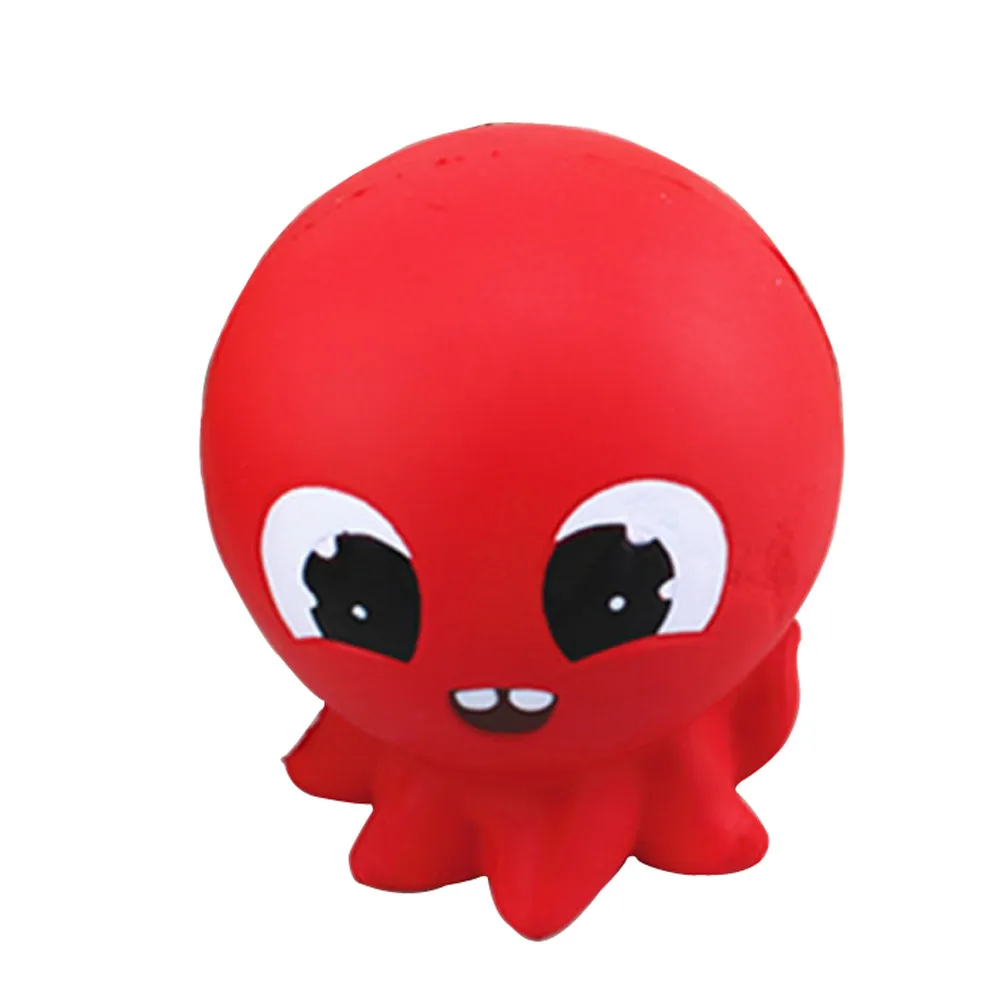 red Красный осьминог игрушки брелок на телефон в виде булочки медленно поднимающийся булочки шармы подарки игрушки эластичные экологически полиуретановые красные осьминог мягкими - Цвет: red