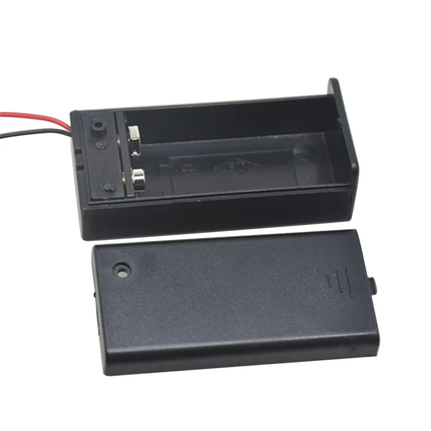 

9V Battery Holder Box Case with Wire Lead ON/OFF Switch Cover Case