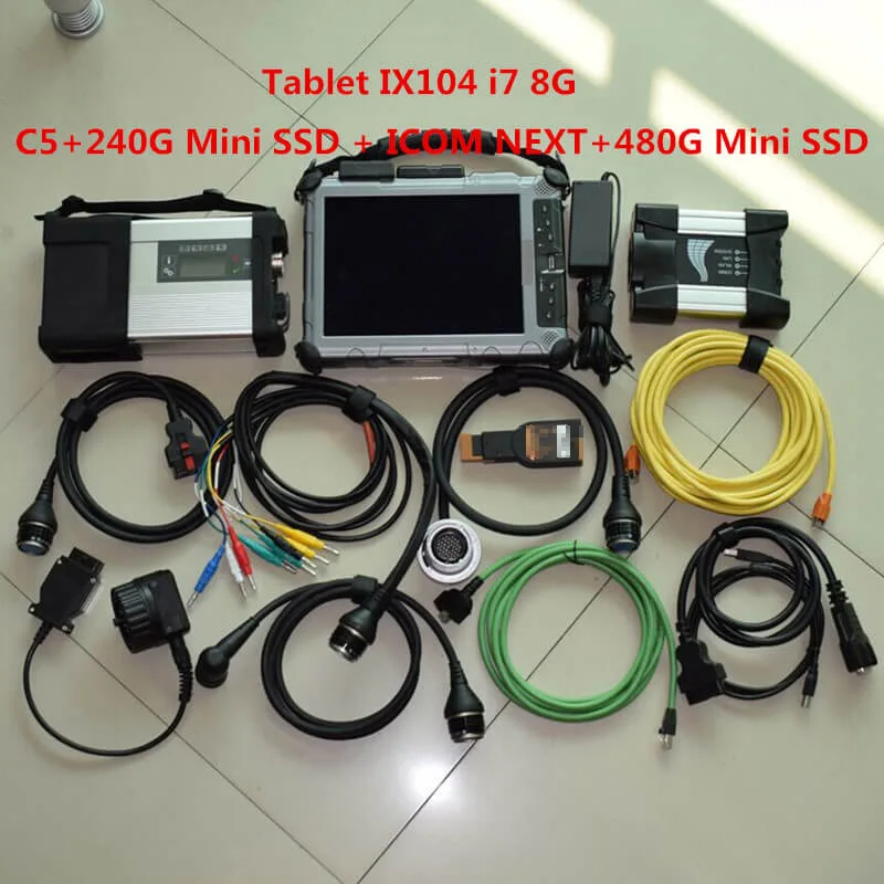 Diagnostic Tool for BMW Icom Next+480G mini SSD+MB Start 5 SD Connect C5+240G SSD Software Installed+ IX104 Tablet Laptop | Автомобили и