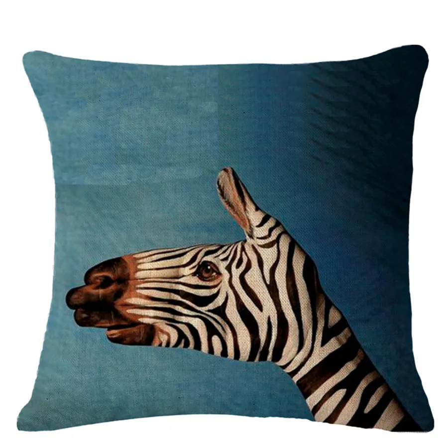Black and white Colorful animals Cushion Cover Zebra Pillow case