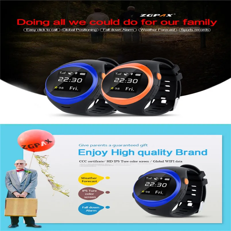 

XinSiLu S888A GPS Wifi Smartwatch for Kids Elderly Safety Watch Children Security