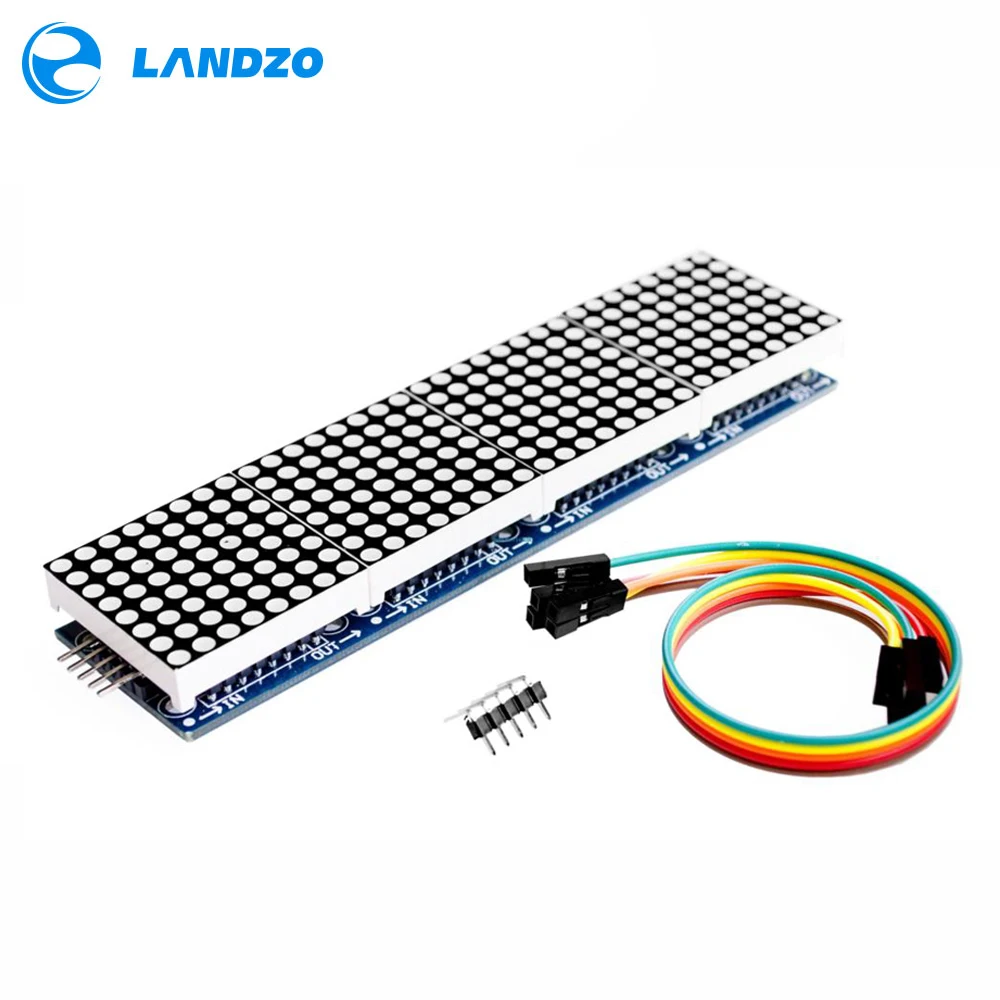 

MAX7219 Dot Matrix Module Microcontroller 4 In One Display with 5P Line