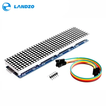 

MAX7219 Dot Matrix Module Microcontroller 4 In One Display with 5P Line