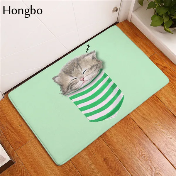 Hongbo животные ковры мультфильм ленивые коты принт забавные коврики пол кухня ванная комната Нескользящие коврики 40X60 50x80 см - Цвет: 5