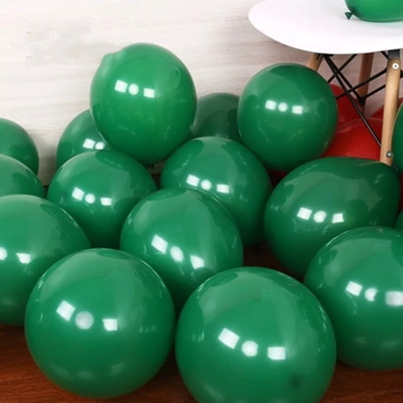 30 шт 10/12 дюймов тёмно-зеленый круглый Латексные воздушные шары на день рождения вечерние надувной воздушный шар для Бэйби Шауэр украшения - Цвет: Зеленый