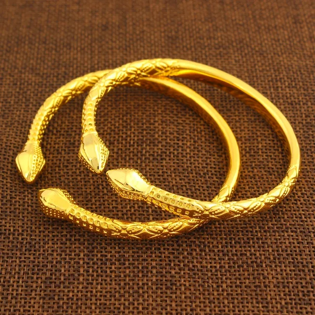 African Women Gold Fashion Bangle Adjustable Size Bangle gold color