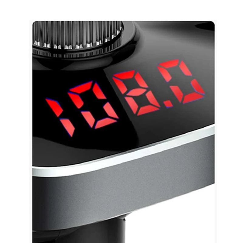 VicTsing Wireless Bluetooth Car FM Transmitter Mp3 Player 5V 3.1A Car Hands-free Dual USB Touch Screen Red Screen Car MP3 Kit    (7)