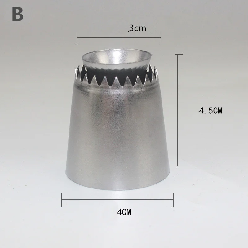 Кольцо сопла безе формы печенья Печенье крем Кондитерские трубки из нержавеющей стали глазурь трубопроводов сопла выпечки инструменты - Цвет: B