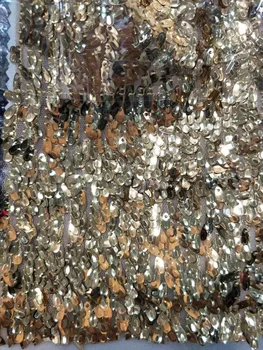 

Fancy embroidered Mesh Lace Fabric with sequins J-895 french lace fabric
