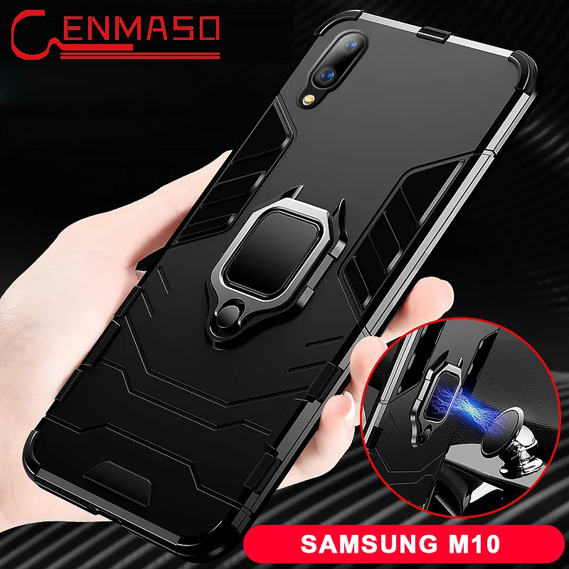 

CENMASO FOR Samsung Galaxy M10 Case Mobile Shell Shockproof Armor TPU + PC Rugged Case FOR Samsung M10 Full Protective Back Case
