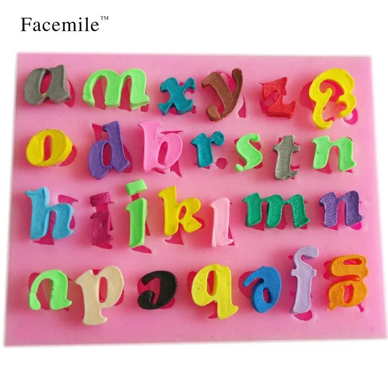 Facemile алфавит DIY шоколадная силиконовая форма для выпечки глина для поделок инструменты для украшения прессформы 50-104 подарок