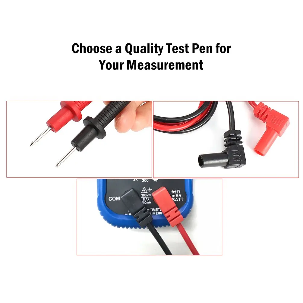 

Digital Multimeter Universal Probe Test Leads Cable Pin Needle Tip Multi Meter Tester Wire Test Pen 2A/1000V 1 Pair
