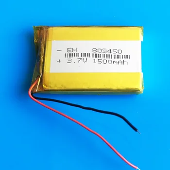 

3.7V 1500mAh 803450 lipo polymer lithium li ion rechargeable battery for MP3 GPS navigator DVD recorder headset e-book camera