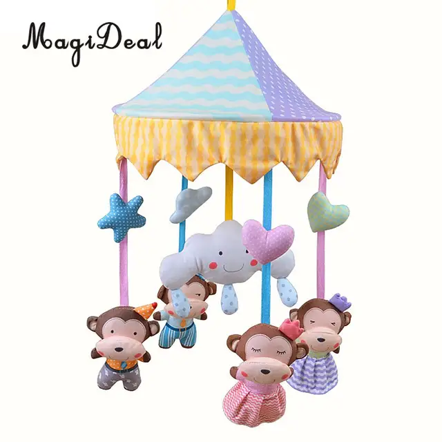 MagiDEal Baby Crib Mobile Music Box Bed Bell Wind up Set Developmental