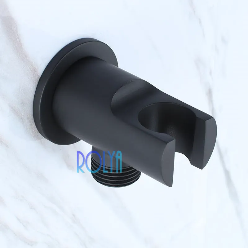 black-brass-handheld-shower-head-holder-support-rack-with-hose-connector-wall-elbow-unit-spout-water-inlet-angle-valve