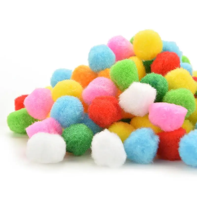 

100pcs 20mm 30mm 40mm Colorful Pom Poms Ball Mini Fluffy Pompoms DIY Party Decorations Craft Toy Part Birthday Wedding Supplies