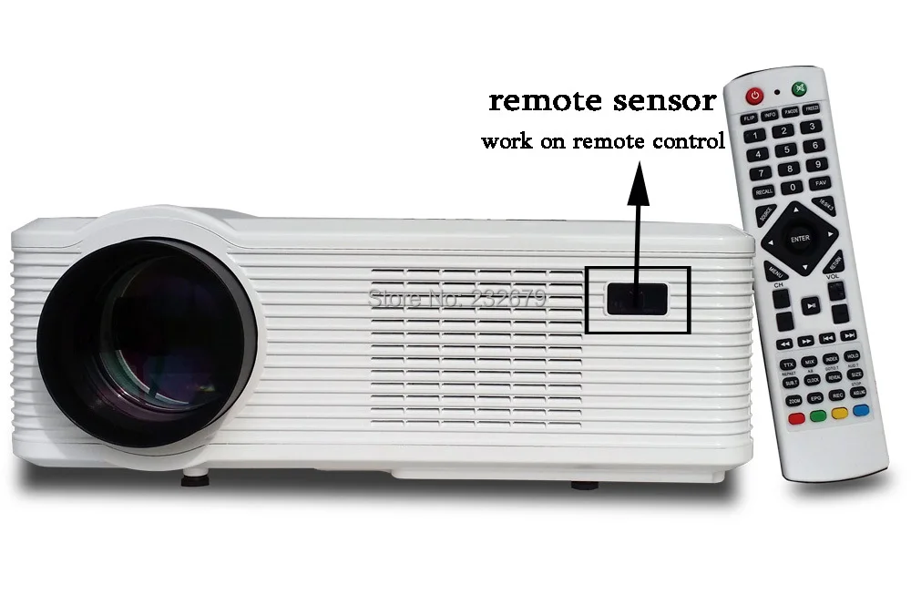 low cost TV beamer projector with flip option support rear front