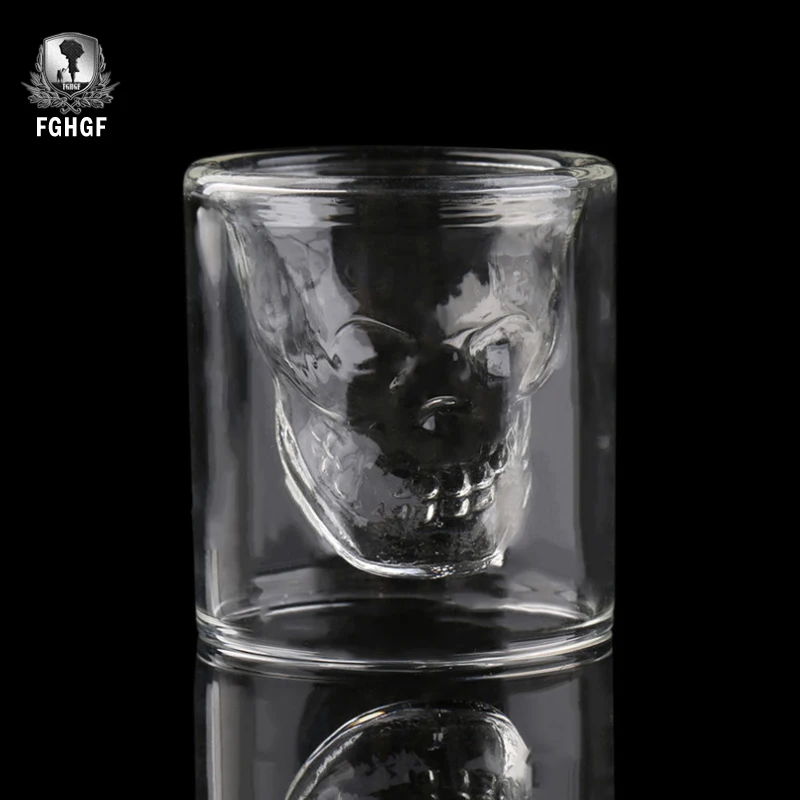

High Quality Creative Crystal Skull Shape Tea Cup 75ml 150ml 250ml Heat Resistant Glasss Cup Transparent Kung Tea Drinkware Gift