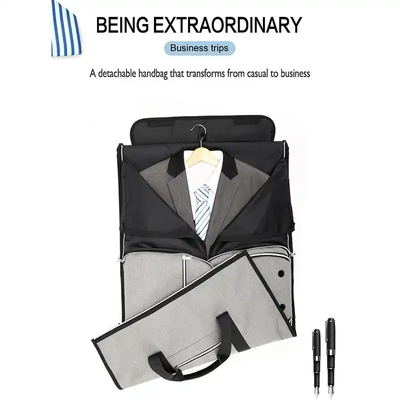 garment bag with shoe pocket