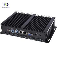 Fanless Barebone TV BOX with 4*COM Dual LAN HDMI VGA Industrial Mini PC Core i5 3317U Desktop computer Celeron 1037U HTPC nettop