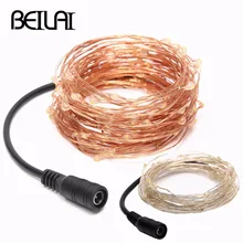 12 В постоянного тока, 10 м, 20 м, 30 м, 50 м, светодиодный Сказочный светильник, водонепроницаемая Серебряная медная проволочная линия, Рождественский фестиваль, свадебный декоративный светильник