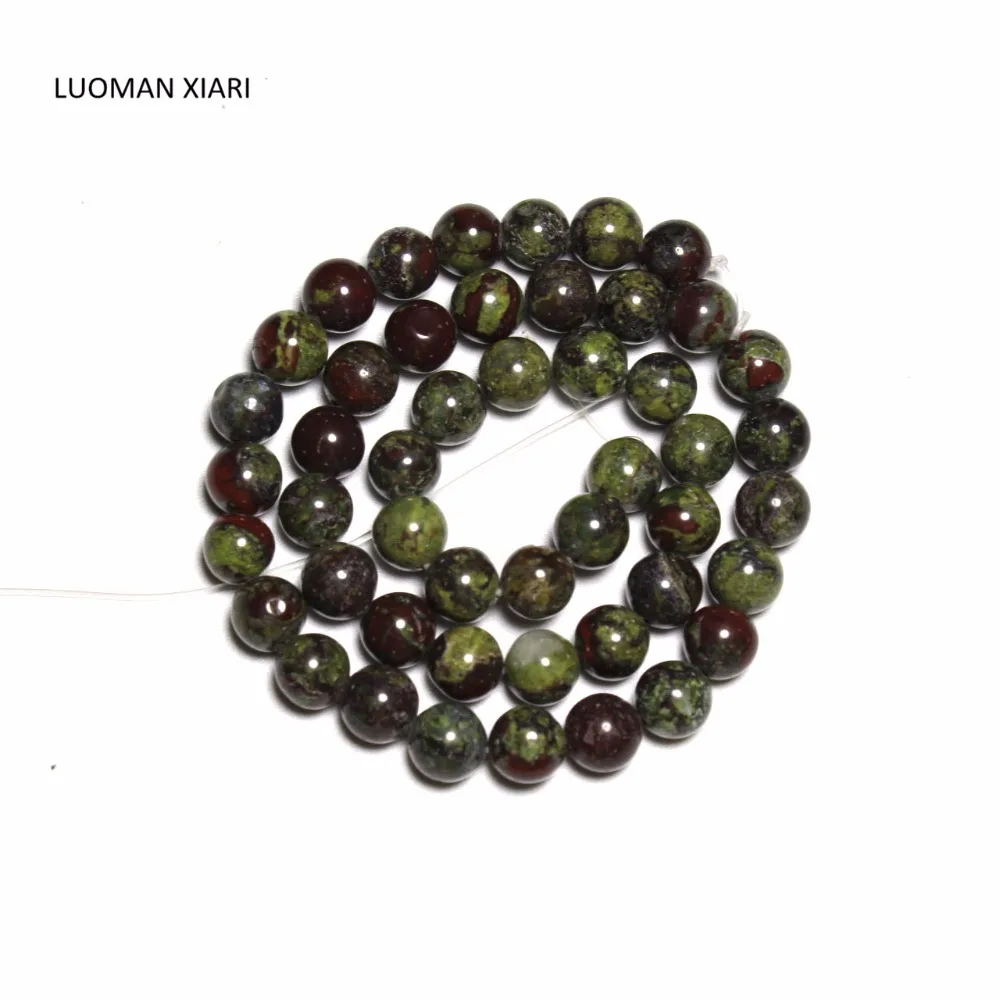 Strand 15 '𧪪 + круглые бусины из натурального драконового камня для