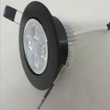 3 Вт 4 Вт Светодиодный светильник с регулируемой яркостью 110 В 220 в черный корпус круглое потолочное утопленное пятно светодиодный светильник IP40 Внутреннее освещение