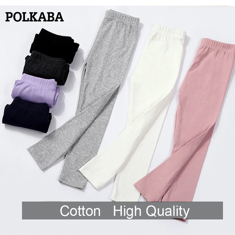 

2018 3-9Y Baby Girls Stretch Leggings Kids Pants Cotton SkinnyToddler Leggings Skinny Girls Pants Children Trousers Casual Pants
