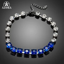 AZORA 8 шт. синий и 14 шт. чистый высокое качество кубического циркония Новинка модные браслеты и браслеты TS0064