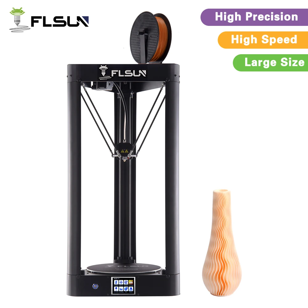2018 Update High Speed FLSUN QQ Large Printing area 260mmx370mm 3D ... - 2018 UpDate High SpeeD FLSUN QQ Large Printing Area 260mmx370mm 3D Printer Metal Frame Touch Screen