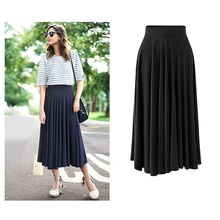 Летняя Модальная свободная длинная юбка-зонтик большого размера с завышенной талией, женская повседневная юбка в европейском и американском стиле B394