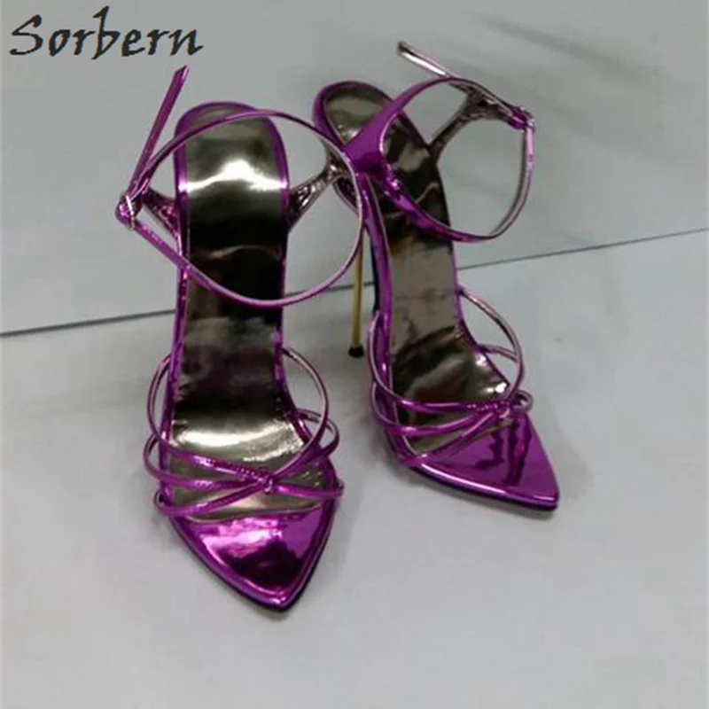 

Sorbern Women Sandals Shoes 2018 Plus Size Ladies Party Shoes Buckle Strap 14/16cm Heels Sandalias Mujer Sandales Femme