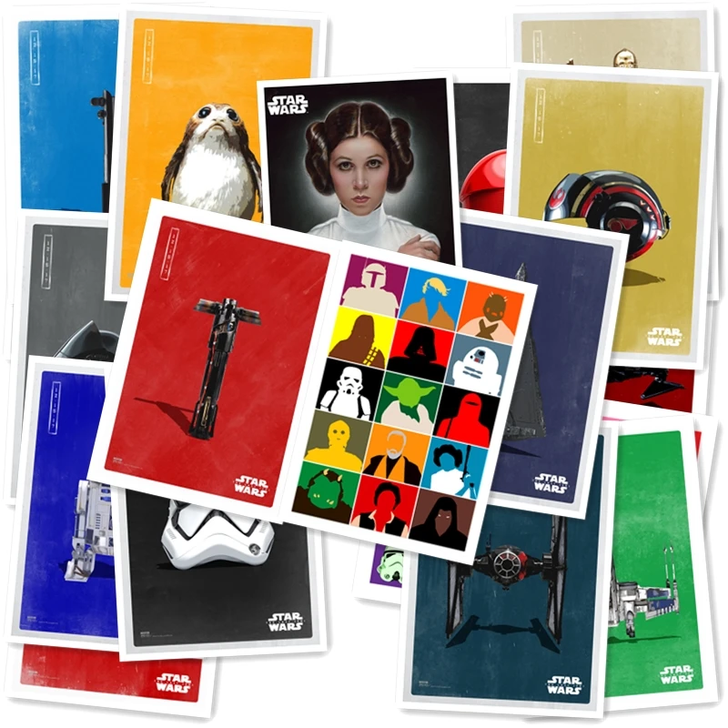 

Star Wars 20/pcs PVC Series 4 Stickers Travel Suitcase Wall Pencil Box Bike Phone Sliding Plate Graffiti Styling