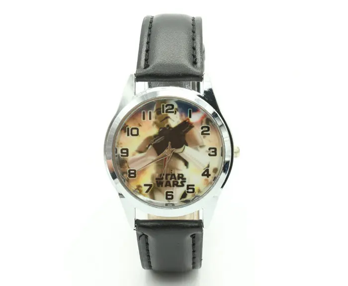 

2017 Star Wars Children Watch Fashion Quartz Leather Force Awakening Sports Men Clock Casual Wrist Watches