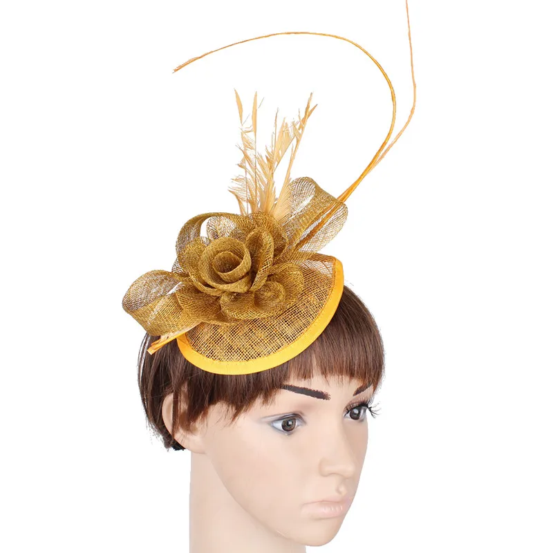 gold hats and fascinators
