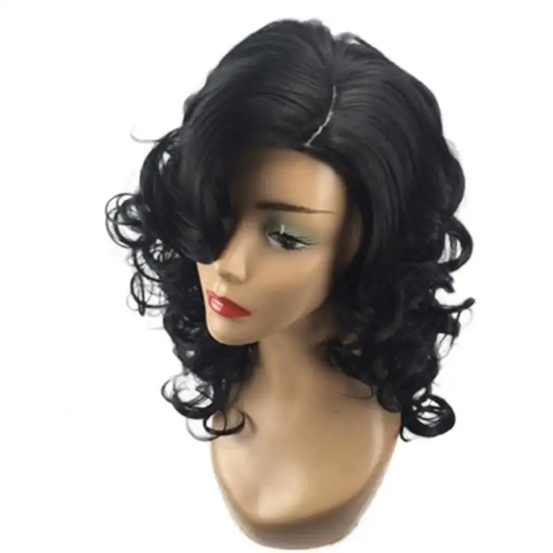 Hair Styling For Women Fashion Black Brazilian Wag Wavy Curly Parting High Temperature Fiber Wig Hairnet Styling Tool Hair Styling For Women Fashion Black Brazilian Wag Wavy Curly Parting High Temperature Fiber Wig Hairnet Styling Tool